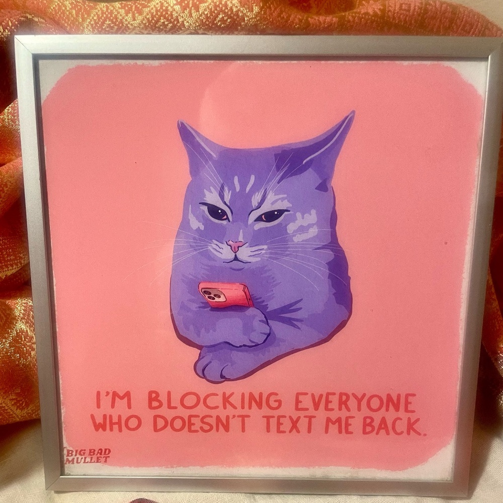 Blockin' Kitty Print by artist @BigBadMullet